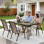 JEAREY Patio Dining Chairs Set of 4, Outdoor Stackable Dining Furniture Set - Image 6