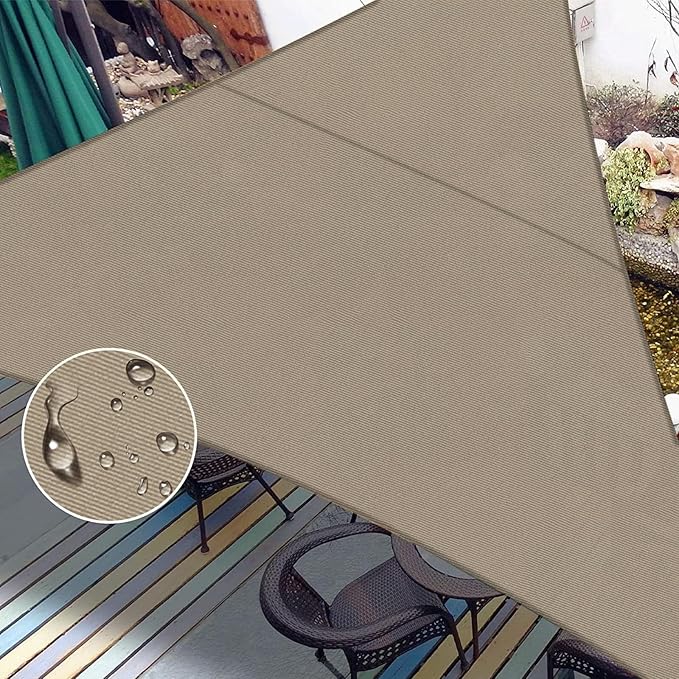 LOVE STORY Right Triangle 7'x9'x11.4' Waterproof Sun Shade Sail Canopy UV Block by LOVESTORY