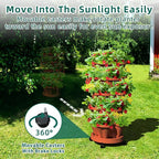Strawberry Vertical Planter, 5 Tiered Stacking Garden Tower, Stackable Herb - Image 4
