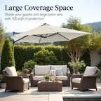 Best Choice Products 10ft Solar LED Offset Cantilever Hanging Market Patio - Image 5
