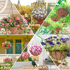 ZeeDix 3 Pack 16 Inch Large Hanging Baskets - Image 5