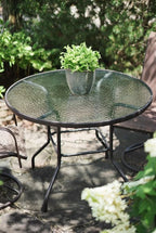 Garden Elements Outdoor Patio Furniture, Round Dining Table, Steel Base and Rim - Image 7