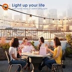 addlon 25FT LED Outdoor String Lights Waterproof Patio Lights - Image 8