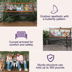 39.7" Outdoor Bench, Garden Bench, Patio Bench - Image 4