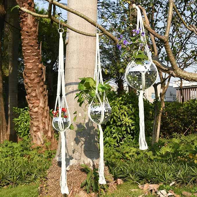 6" Disco Ball Planter, Disco Ball Plant Hanger - Image 7