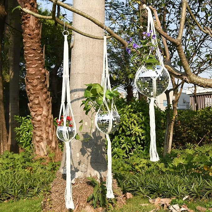 Disco Ball Planter, Disco Ball Plant Hanger - Image 7