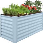 Best Choice Products 4x2x2ft Outdoor Metal Raised Garden Bed, Deep Root Box by BestChoiceProducts