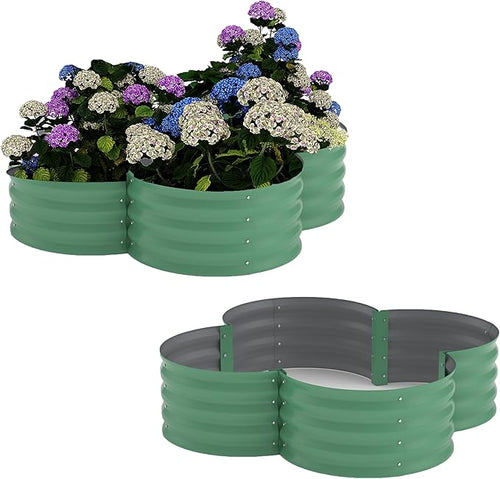 2-Pack Galvanized Raised Garden Bed, Veggies & Flowers. Rust-Resistant Raised by GarveeLife