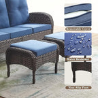 Belord Outdoor Ottomans for Patio Foot Rest - Image 4