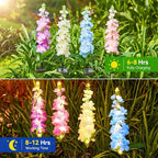 KOOPER Solar Lights Outdoor Garden Decor, 8 Pack Upgraded Delphinium Solar - Image 3