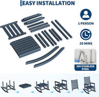 GarveeLife Poly Lumber Rocking Chair Outdoor Set of 2 - Image 6