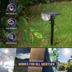 Kyosho Solar Spot Lights Outdoor Warm White, 38 LEDs Solar Landscape Lights - Image 2