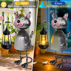 Garden Decor Cat Solar Statues, Unique Garden Statues Cat - Image 7