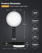 LED Barn Light 2Packs, 150W 20000LM Yard Area Lights Dusk to Dawn Outdoor - Image 6