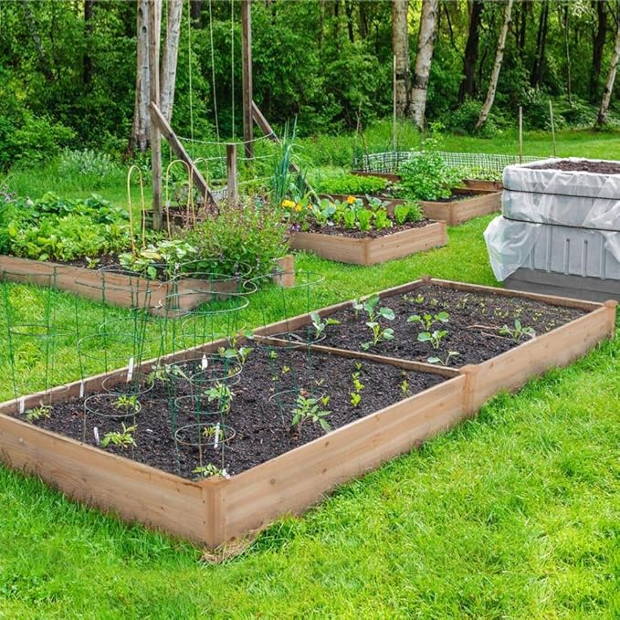 Yaheetech 8×4ft Wooden Horticulture Raised Garden Bed Divisible Elevated - Image 2