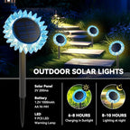 Outdoor Solar Lights, 2 Pack Led Solar Sunflower Lights, Stake/Wall 2-in-1 - Image 4