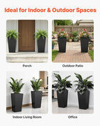 VEVOR 30 inch Tall Planters for Outdoor Plants Set of 2, Modern Large Planters - Image 6