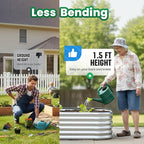 Quictent Raised Garden Bed Kit Oval Galvanized Metal Planter Box Tall - Image 3