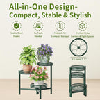 Plant Stand Indoor Outdoor, 3 Tier Corner Metal Flower Display Holder Shelf - Image 5