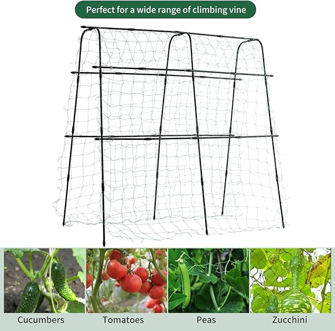Lalahoni Cucumber Trellis, 5.3x5.3 Feet Metal Garden Arch Plant Support - Image 5