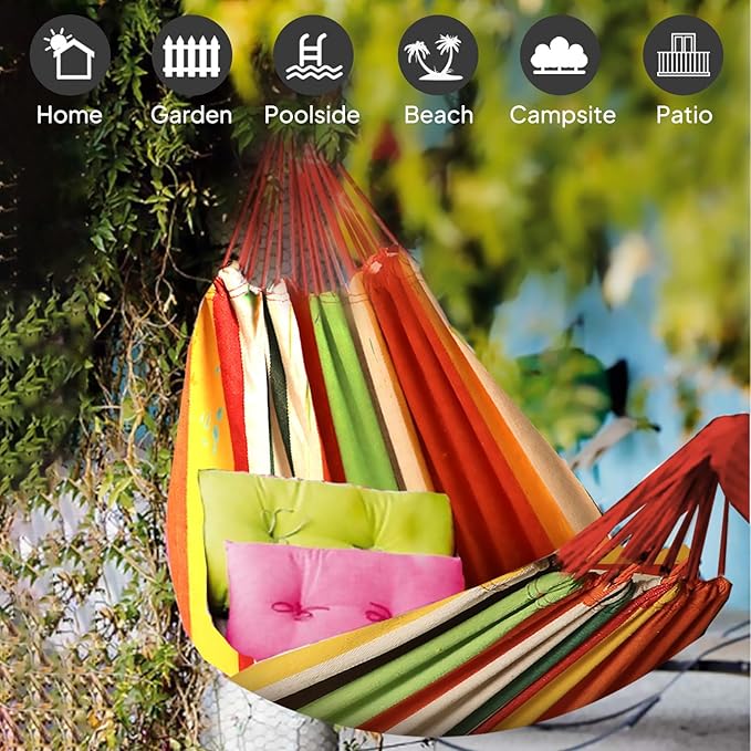 ANYOO Cotton Hammock Portable Camping Hammocks - Image 4