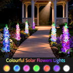 Solar Garden Lights, Solar Delphinium Flowers Lights 8 Pack 160 LEDs, - Image 3