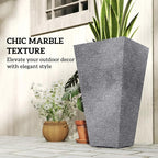 Outsunny 28 Inch Tall Planters for Outdoor Plants, Stackable Tapered Large - Image 5