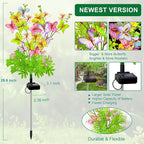 Solar Garden Lights Outdoor Waterproof, 4 Packs Solar Swaying Butterfly Lights - Image 4