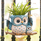 Swing Owl Hanging Planters for Indoor Plants, Cute Small Succulent Pots - Image 2