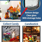 Stained Glass Bat Planter with Drainage Holes, Cute Planter Pots - Image 4