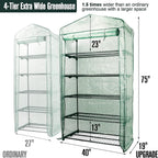 Worth Garden 50% Extra Wide Mini Greenhouse 5 Tier Portable Plant Green House - Image 3