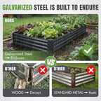 INNO STAGE 2 Pcs 8×4×1ft Galvanized Raised Garden Bed Kit, Galvanized Planter - Image 3