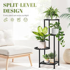 4 Tier Plant Stand Outdoor Indoor, Metal Flower Shelf Display Holder - Image 3