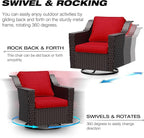 Joyside Wicker Patio Furniture Sets, 6 Pieces Upgraded Large Size Outdoor - Image 3