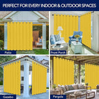 PureFit Outdoor Curtains for Patio Waterproof Weatherproof, UV Resistant - Image 5
