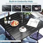 Tangkula 37" Metal Patio Dining Table - Image 6