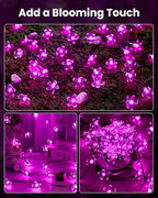 Brightown 60 LED Solar String Lights Flower Outdoor Waterproof Fairy Lights - Image 6