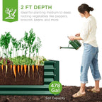 Best Choice Products 8x4x2ft Outdoor Metal Raised Garden Bed, Deep Root Planter - Image 3