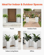 VEVOR Set of 2 Tall Planters for Outdoor Plants 22 inch, Modern Planters for - Image 6
