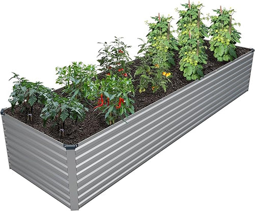 12x2x2FT Galvanized Raised Garden Bed Kit, Vegetable Plant Boxes-Rectangle by DIIYIV