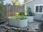 A ANLEOLIFE 12-Set 8X4X2 ft Galvanized Raised Garden Bed Kit, Oval Metal Deep - Image 2
