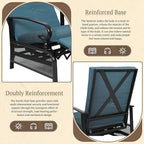 Oakcloud Adjustable Outdoor Lounge Chair Metal Patio Relaxing Recliner Chair - Image 5