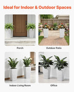 VEVOR Set of 2 Tall Planters for Outdoor Plants 23 inch, Modern Planters for - Image 6