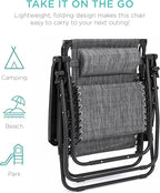 Best Choice Products 30” Wide Folding Zero Gravity Outdoor Recliner Patio - Image 9