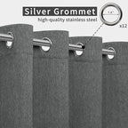 Easy-Going Linen Look Outdoor Curtains Waterproof Windproof Porch Curtains - Image 3