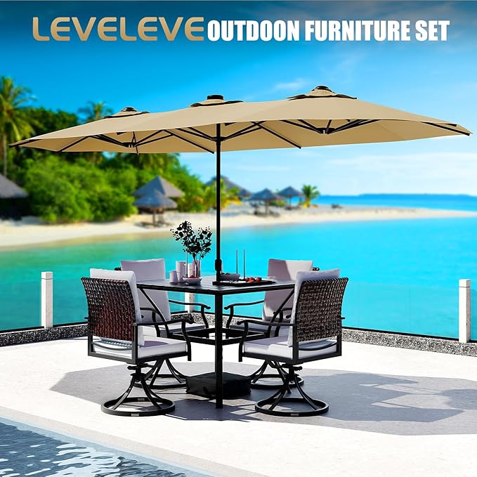 LEVELEVE 14FT Double-Sided Patio Umbrella - Image 6