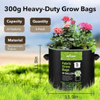 BN-LINK 5-Pack 10 Gallon Grow Bags, Heavy Duty Aeration Fabric Pots - Image 4