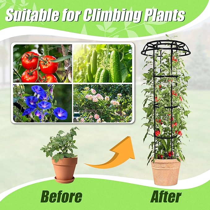 Garden Trellis for Climbing Plants Outdoor, 41.3 Inch Mushroom Top Trellis for - Image 6
