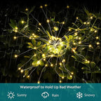 JJGoo Solar Firework Lights, 2 Pack 135 LEDs 2 Lighting Modes Solar Garden - Image 8