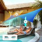 Quictent 20x16ft 185G HDPE Rectangle Sun Shade Sail Canopy 98% UV Block Outdoor - Image 3